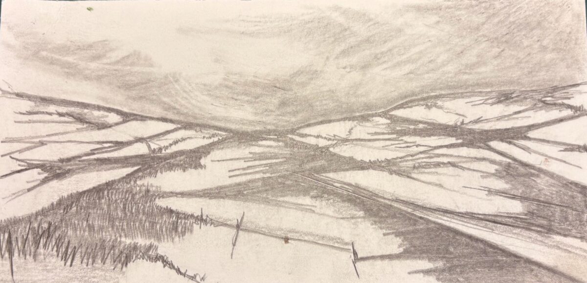 Pencil Study - Winter Walk