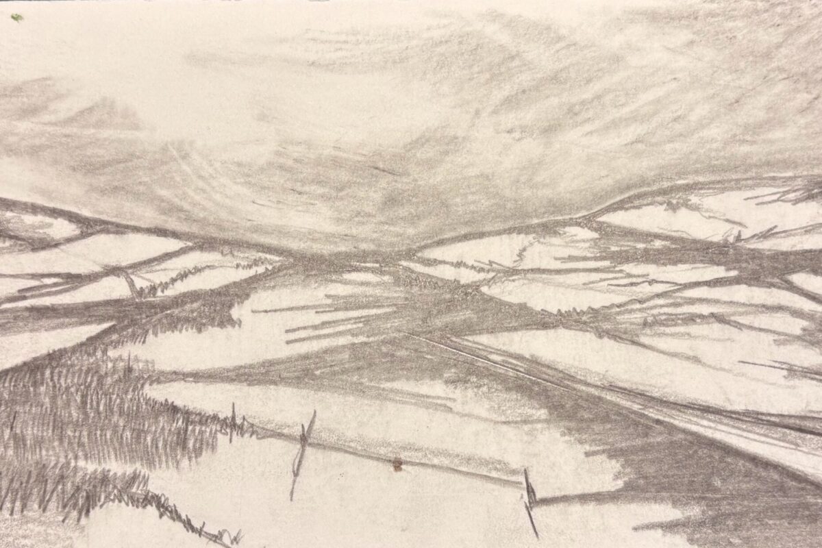 Pencil Study - Winter Walk